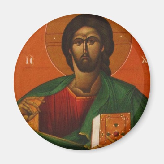 GRIEK ORTHODOX ICON JESUS CHRIST MAGNEET (Voorkant)