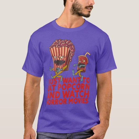 Griekelfilms Popcorn Citaat Halloween grappig T-shirt (Voorkant)