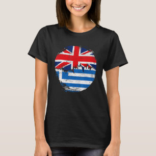 Grieken Britse vlag roet Griekenland T-shirt