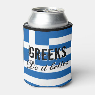 GRIEKEN DOEN HET BETER grappig citaat vlag koelbox Blikjeskoeler