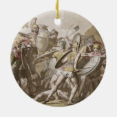 Grieken en Trojanen vechten over het lichaam van P Keramisch Ornament (Achterkant)