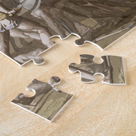 Grieken en Trojanen vechten over het lichaam van P Legpuzzel (Zijkant)