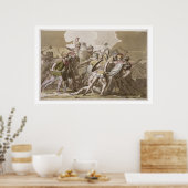 Grieken en Trojanen vechten over het lichaam van P Poster (Keuken)