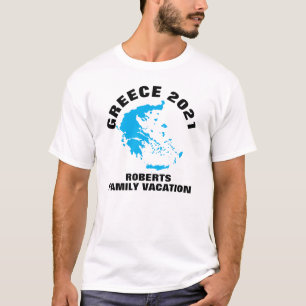 Griekenland 20xx familievakantie [naam] t-shirt