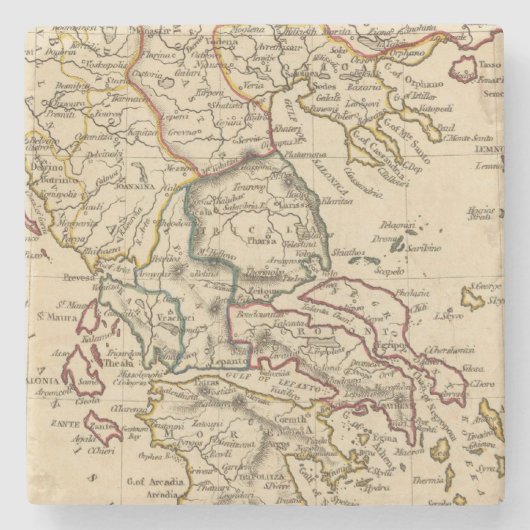 Griekenland 9 stenen onderzetter (Voorkant)