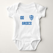 Griekenland Aangepaste naam & nummer Jersey Romper (Voorkant)