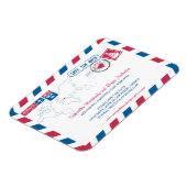 Griekenland Air Mail Bruiloft Bewaar de datum 3x4 Magneet (Linkerzijde)