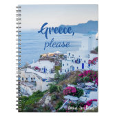 Griekenland alsjeblieft/Personalized/Santorini Lan Notitieboek (Voorkant)