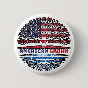 Griekenland - Amerikaanse Amerikaanse Amerikaanse  Ronde Button 5,7 Cm
