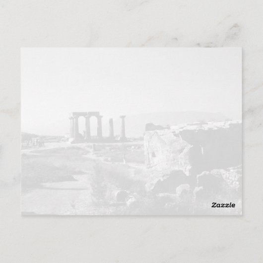 -Griekenland Ancient Corinth Apollo-tempel Briefkaart (Achterkant)