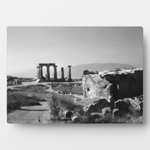 -Griekenland Ancient Corinth Apollo-tempel Fotoplaat