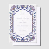 Griekenland Architectuur Floral Decorate Lijst Bru Vellum Uitnodigingen (Offset)