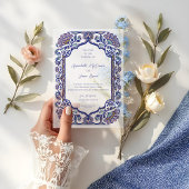 Griekenland Architectuur Floral Decorate Lijst Bru Vellum Uitnodigingen