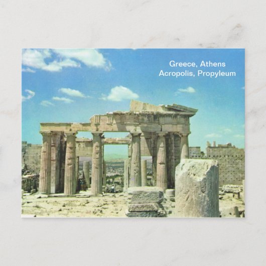 Griekenland, Athene Acropolis, Propyleum Briefkaart (Voorkant)