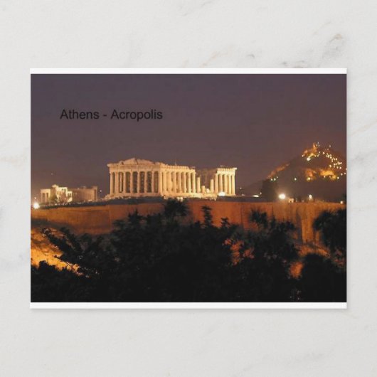 Griekenland - Athene - Acropolis (van St.K.) Briefkaart (Voorkant)