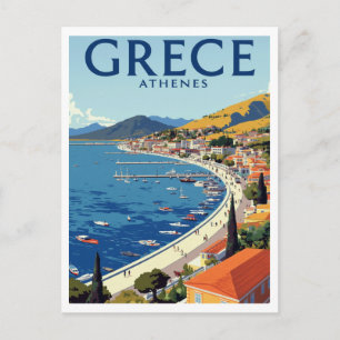 Griekenland Athene Kusthaven Reizen Briefkaart
