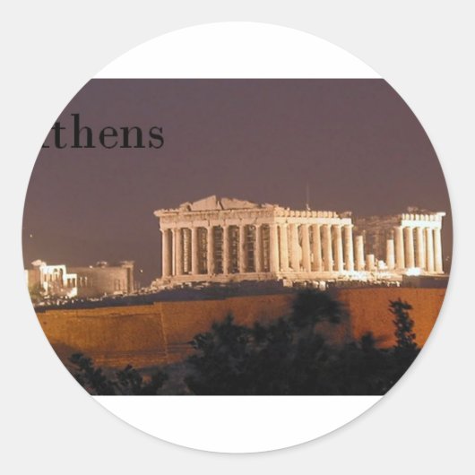 Griekenland Athene Parthenon (St.K) Ronde Sticker (Voorkant)