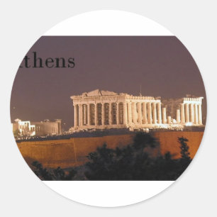 Griekenland Athene Parthenon (St.K) Ronde Sticker