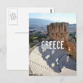 Griekenland Athene Theater Ruins Briefkaart (Voorkant / Achterkant)
