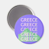 Griekenland, Athene Travel Art Magneet (Voorkant / Achterkant)