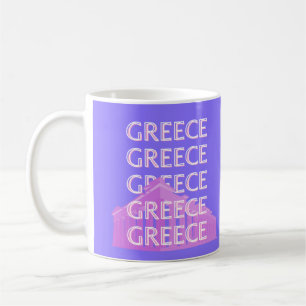 Griekenland, Athene Travel Art, Retro Travel Art Koffiemok