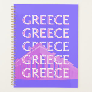 Griekenland, Athene Travel Art, Retro Travel Art Planner