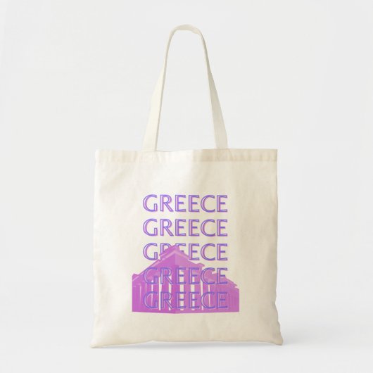 Griekenland, Athene Travel Art, Retro Travel Art Tote Bag (Voorkant)