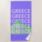 Griekenland, Athene Travel Art Strandlaken (Voorkant)