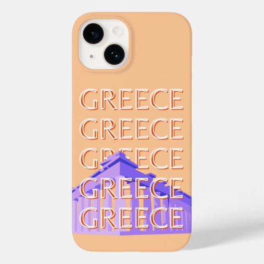 Griekenland, Athens Travel Art, Sinaasappel Case-Mate iPhone Case (Achterkant)