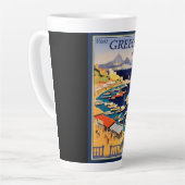 Griekenland Athens Travel Poster Latte Mok (Linkerhoek)