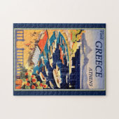 Griekenland Athens Travel Poster Legpuzzel (Horizontaal)