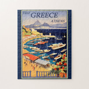 Griekenland Athens Travel Poster Legpuzzel
