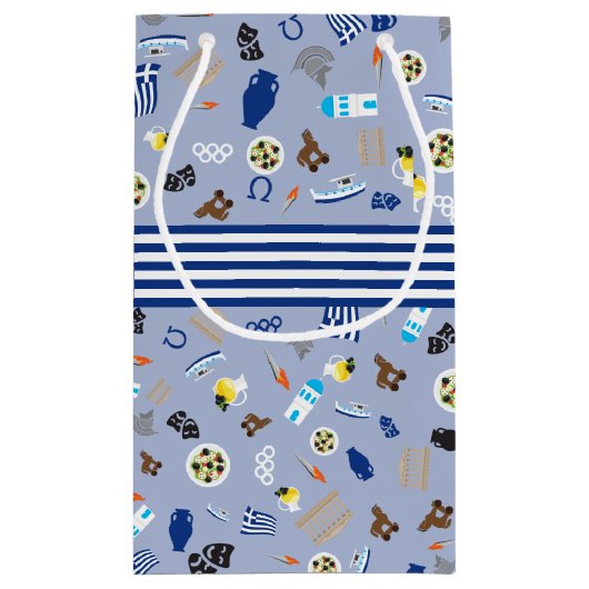 Griekenland: beroemde artikelen uit het land klein cadeauzakje (Achterkant)