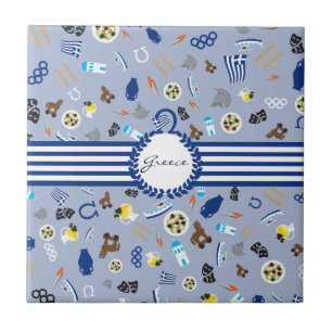 Griekenland: beroemde artikelen van het land tegeltje