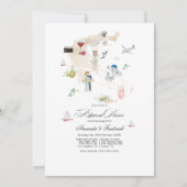 Griekenland bestemming bruiloft repetitie diner kaart (Voorkant)