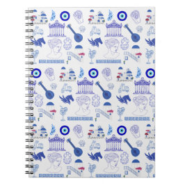 Griekenland Blauw en Wit Notitieboek