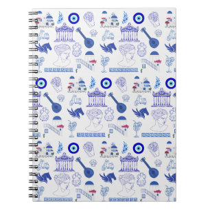 Griekenland Blauw en Wit Notitieboek