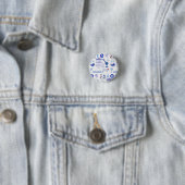 Griekenland Blauw en Wit Ronde Button 3,2 Cm (In situ)