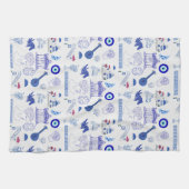 Griekenland Blauw en Wit Theedoek (Horizontaal)