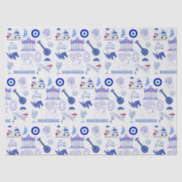 Griekenland Blauw en Wit Tissuepapier
