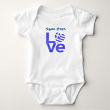 Griekenland Blauw LIEFDE Hart Vlag Gepersonaliseer