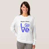 Griekenland Blauwe LIEFDE Hart Vlag Gepersonalisee T-shirt (Voorkant volledig)