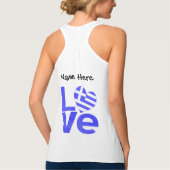 Griekenland Blauwe LIEFDE Hart Vlag Gepersonalisee Tanktop (Achterkant)