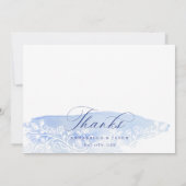 Griekenland Bruiloft Bedankt Script Monogram Foto Kaart (Achterkant)