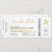 Griekenland Bruiloft Kreta Kaart Ticket Save the D (Voorkant / Achterkant)