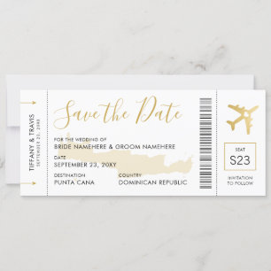 Griekenland Bruiloft Kreta Kaart Ticket Save the D