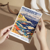 Griekenland Bruiloft Reizen Poster Stijl QR-code Save The Date