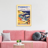 Griekenland canvas afdruk (Insitu (Woonkamer))