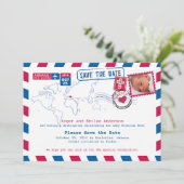 Griekenland Christening Baptism Save the Date (Staand voorkant)