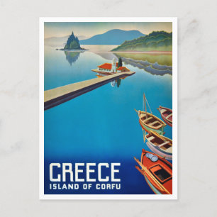 Griekenland Corfu Island Travel Briefkaart